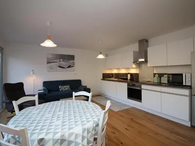 Cuisine ou kitchenette dans l'établissement Charmant T2 avec Wifi et parking au Mont-Dore - FR-1-608-45