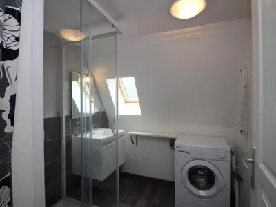 Salle de bains dans l'établissement T3 au Mont-Dore avec Wi-Fi, à 400m du centre - FR-1-608-50