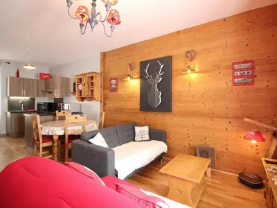 Cuisine ou kitchenette dans l'établissement Charmant T2 Bis avec Vue au Mont-Dore, Animaux admis - FR-1-608-182