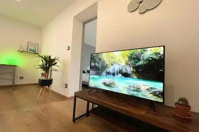 Télévision ou salle de divertissement dans l'établissement SOTHYS Design Apartment 7 min from Limoges