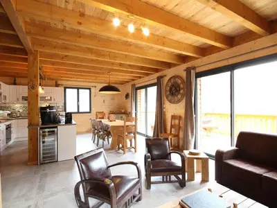 Cuisine ou kitchenette dans l'établissement Splendide chalet 5 chambres avec terrasse, garage et wifi au Mont-Dore - FR-1-608-188