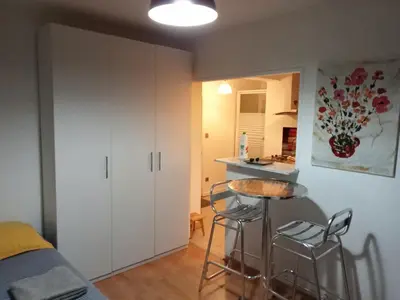 Cuisine ou kitchenette dans l'établissement Studio charmant tout équipé