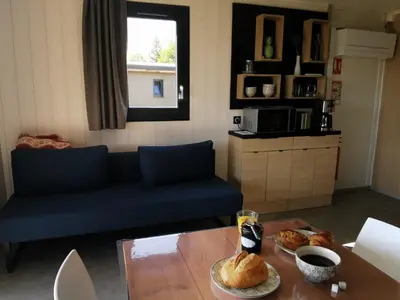 Cuisine ou kitchenette dans l'établissement Auvergne chalets Sancy