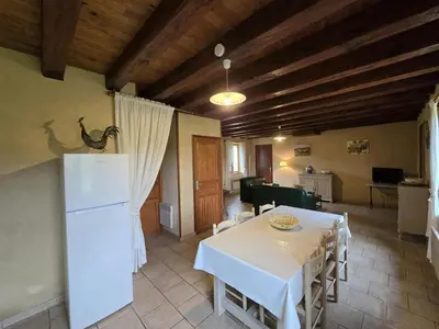 Télévision ou salle de divertissement dans l'établissement Charmante maison périgourdine à Salignac-Eyvigues, animaux acceptés - FR-1-616-5