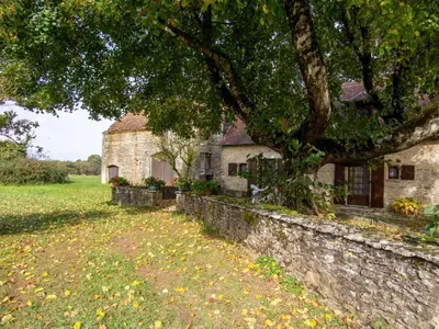 Jardin de l'établissement Maison de campagne avec cheminée, animaux acceptés, près de Sarlat - FR-1-616-31
