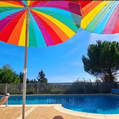 Gîte rustique avec piscine privée et Wifi - FR-1-616-70