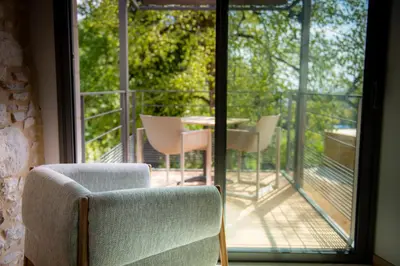 Balcon ou terrasse dans l'établissement Hors-série en Périgord