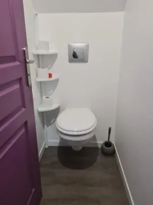 Salle de bains dans l'établissement Gite de Murat