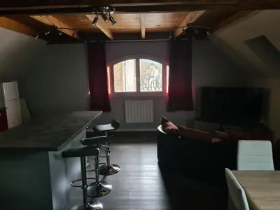 Cuisine ou kitchenette dans l'établissement Gite de Murat
