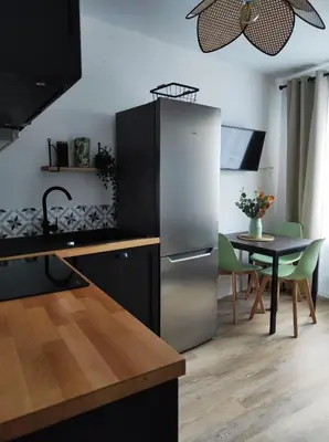 Cuisine ou kitchenette dans l'établissement L'escapade
