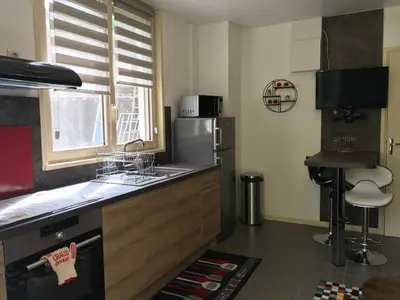 Cuisine ou kitchenette dans l'établissement La crémaillère