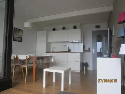 Cuisine ou kitchenette dans l'établissement Appartement les Myrtilles à Super Besse au pied des pistes