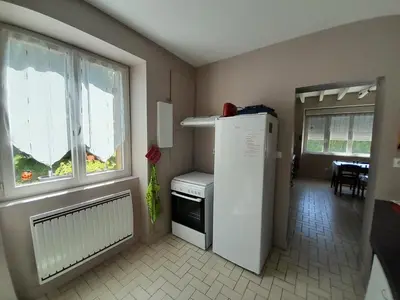Cuisine ou kitchenette dans l'établissement Au doux refuge