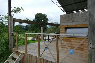 Balcon ou terrasse dans l'établissement Chalet met mooi uitzicht