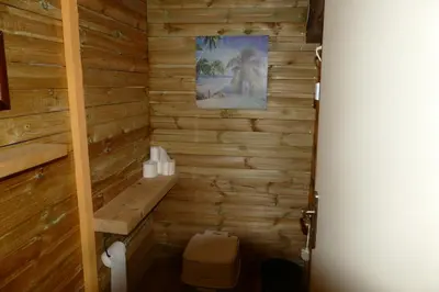 Salle de bains dans l'établissement Chalet met mooi uitzicht