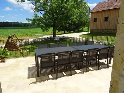Jardin de l'établissement Maison confortable près de Sarlat avec jardin et wifi - FR-1-616-144