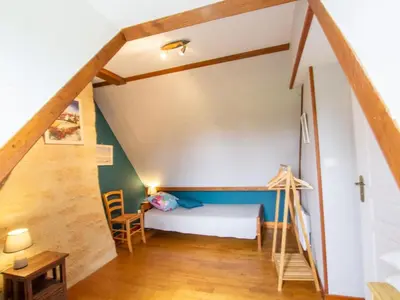 Un ou plusieurs lits dans un hébergement de l'établissement Charmante maison périgourdine près de Hautefort - FR-1-616-167