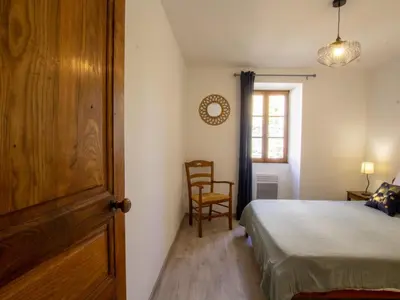 Un ou plusieurs lits dans un hébergement de l'établissement Maison traditionnelle du Périgord avec animaux admis, proche Sarlat - FR-1-616-187