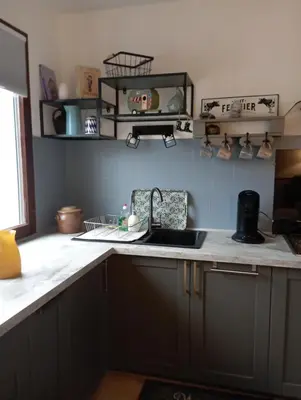 Cuisine ou kitchenette dans l'établissement le gite de margot