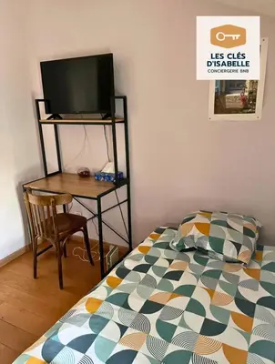 Un ou plusieurs lits dans un hébergement de l'établissement Maison entière feytiat