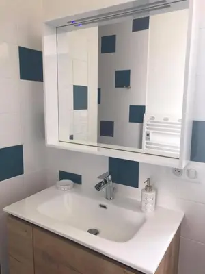 Salle de bains dans l'établissement Chambres d'hôtes L'âme de Travassac