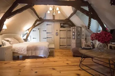 Cuisine ou kitchenette dans l'établissement La ferme du coustal