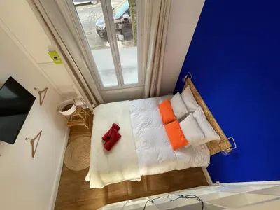 Un ou plusieurs lits dans un hébergement de l'établissement Maison Yuki - Bleu Alpin - Netflix & Parking gratuit