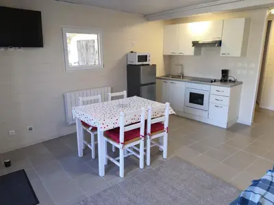 Cuisine ou kitchenette dans l'établissement Studio Bellevue