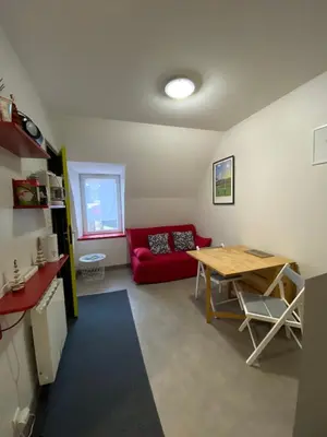 Cuisine ou kitchenette dans l'établissement Les oiseaux T2
