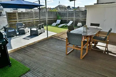 Balcon ou terrasse dans l'établissement Le Rooftop Briviste - 2 Chambres