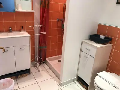 Salle de bains dans l'établissement La Maison du Parc