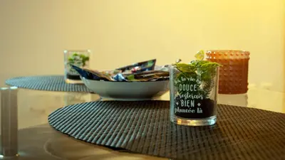 Boissons dans l'établissement Maison de village à Puybrun