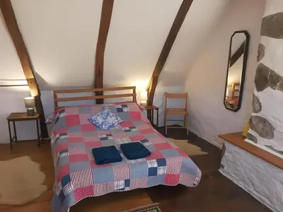 Un ou plusieurs lits dans un hébergement de l'établissement La Petite Maison Pont Blanchard,