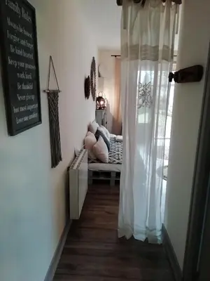 Un ou plusieurs lits dans un hébergement de l'établissement Chambre d'hôtes indépendante à la campagne
