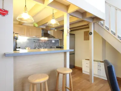 Cuisine ou kitchenette dans l'établissement Appartement T2 bis cosy avec Wi-Fi, 100m du centre, 6 pers., cave ski & vélos - FR-1-608-214