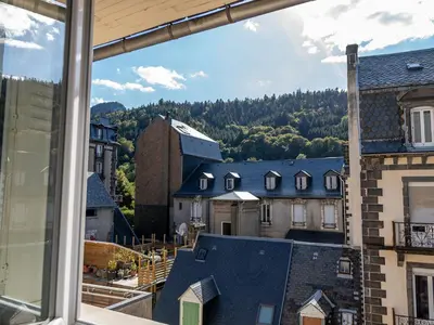 Vue générale sur la montagne ou vue sur la montagne depuis l'appartement
