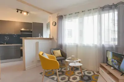 Télévision ou salle de divertissement dans l'établissement SUPERBE STUDIO PLEIN CENTRE AVEC PARKING PRIVE