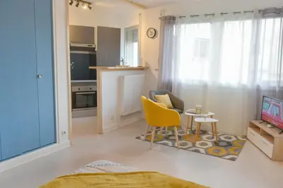 Cuisine ou kitchenette dans l'établissement SUPERBE STUDIO PLEIN CENTRE AVEC PARKING PRIVE