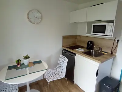 Cuisine ou kitchenette dans l'établissement L alouette