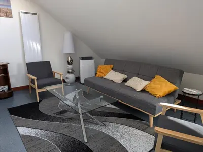Coin salon dans l'établissement Gîte Le Valette