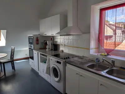 Cuisine ou kitchenette dans l'établissement Gîte Le Valette