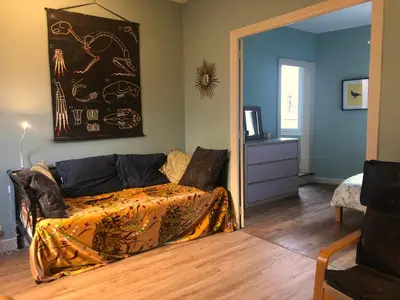 Coin salon dans l'établissement Charming one bedroom apartment in Brive center