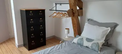 Un ou plusieurs lits dans un hébergement de l'établissement Chambres d'hôtes La Babinerie