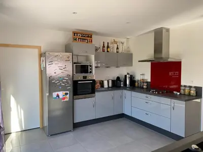 Cuisine ou kitchenette dans l'établissement Maison de Campagne