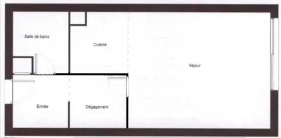 Plan de l'établissement Grand studio 6 pers. Super Besse, Résidence ***