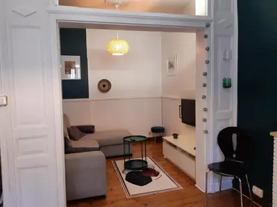 Coin salon dans l'établissement Tulle Centre : grand et bel appartement
