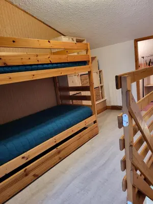 Un ou plusieurs lits dans un hébergement de l'établissement Appartement Mont Dore tout confort, 2 pièces, 4 personnes