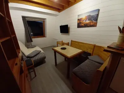 Télévision ou salle de divertissement dans l'établissement Appartement Mont Dore tout confort, 2 pièces, 4 personnes