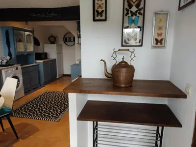 Cuisine ou kitchenette dans l'établissement Les quatre vents