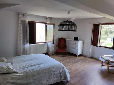 Un ou plusieurs lits dans un hébergement de l'établissement Maison Colette au coeur du périgord noir